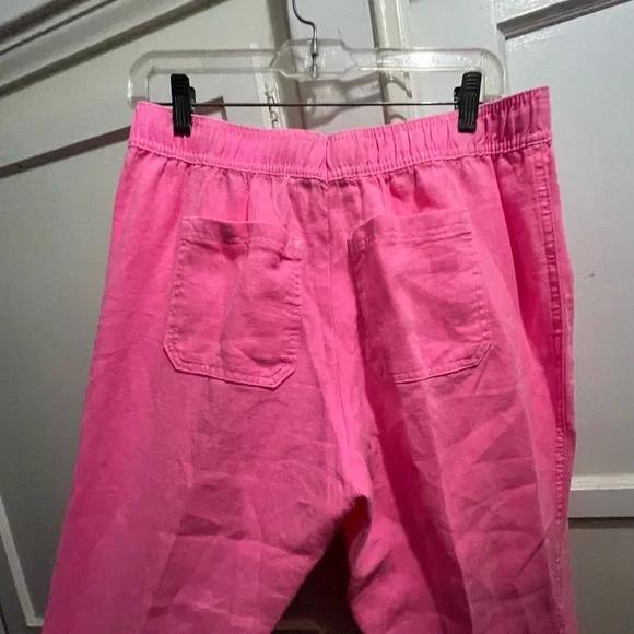 Lilly Pulitzer hot pink linen pants waist size 30” tag sized large - Picture 8 of 12